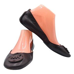 Michael Kors Shoes Womens 9 M Ballet Flat Fulton Burgundy Leather Moccasin Slip